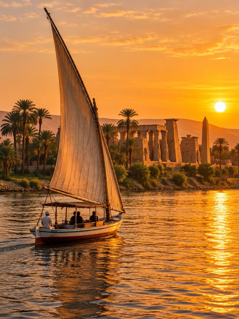 O Nilo em felucca
